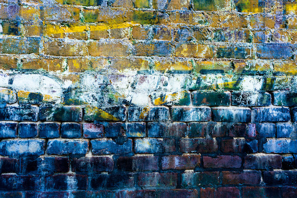 Artsy photo of a brick wall.