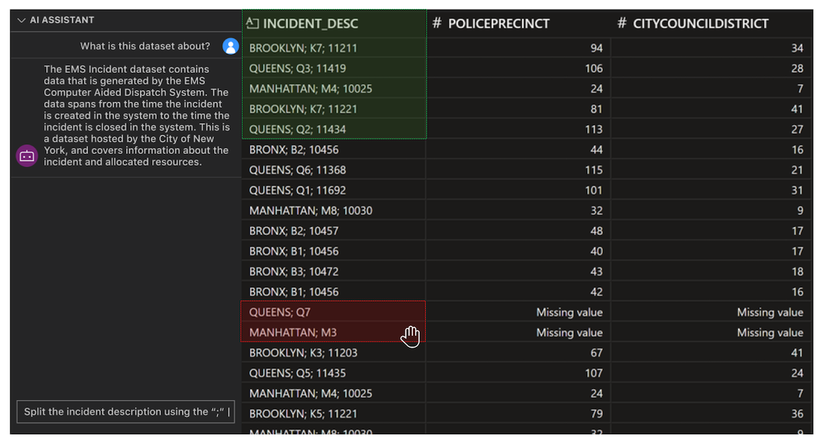 A mockup of what a data context selecting interface could look like where you select regions of the screen to include.