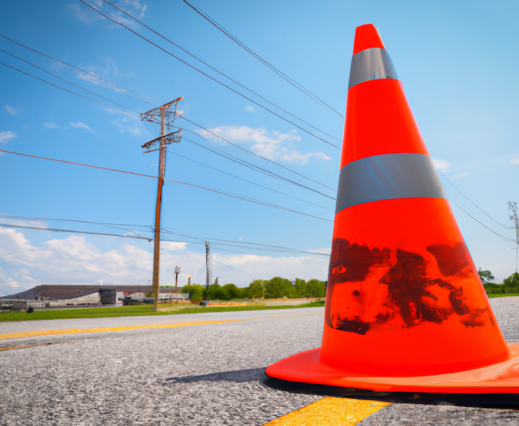 Traffic cone stock photo.