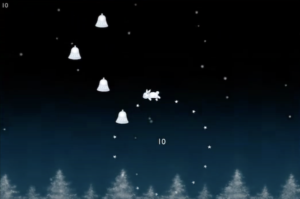 Screenshot of the extremely simple, yet extremely popular, Winter Bells game. Not made by me.